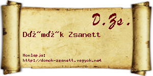 Dömök Zsanett névjegykártya